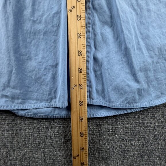 Gucci Italy Made Button Up Shirt Blue 40 (15.75) Long Sleeve Cotton Cursive Logo - Picture 9 of 16